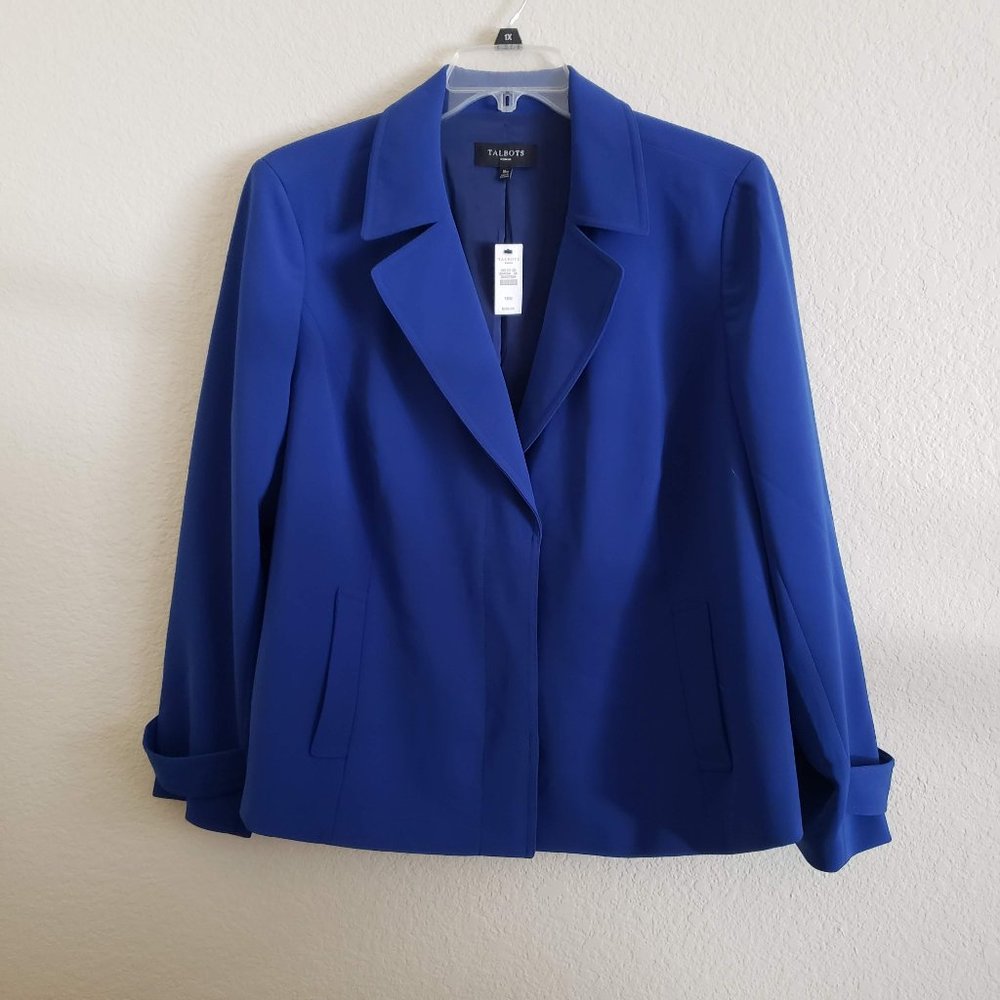 Talbots Blue Blazer Jacket 18W NWT
